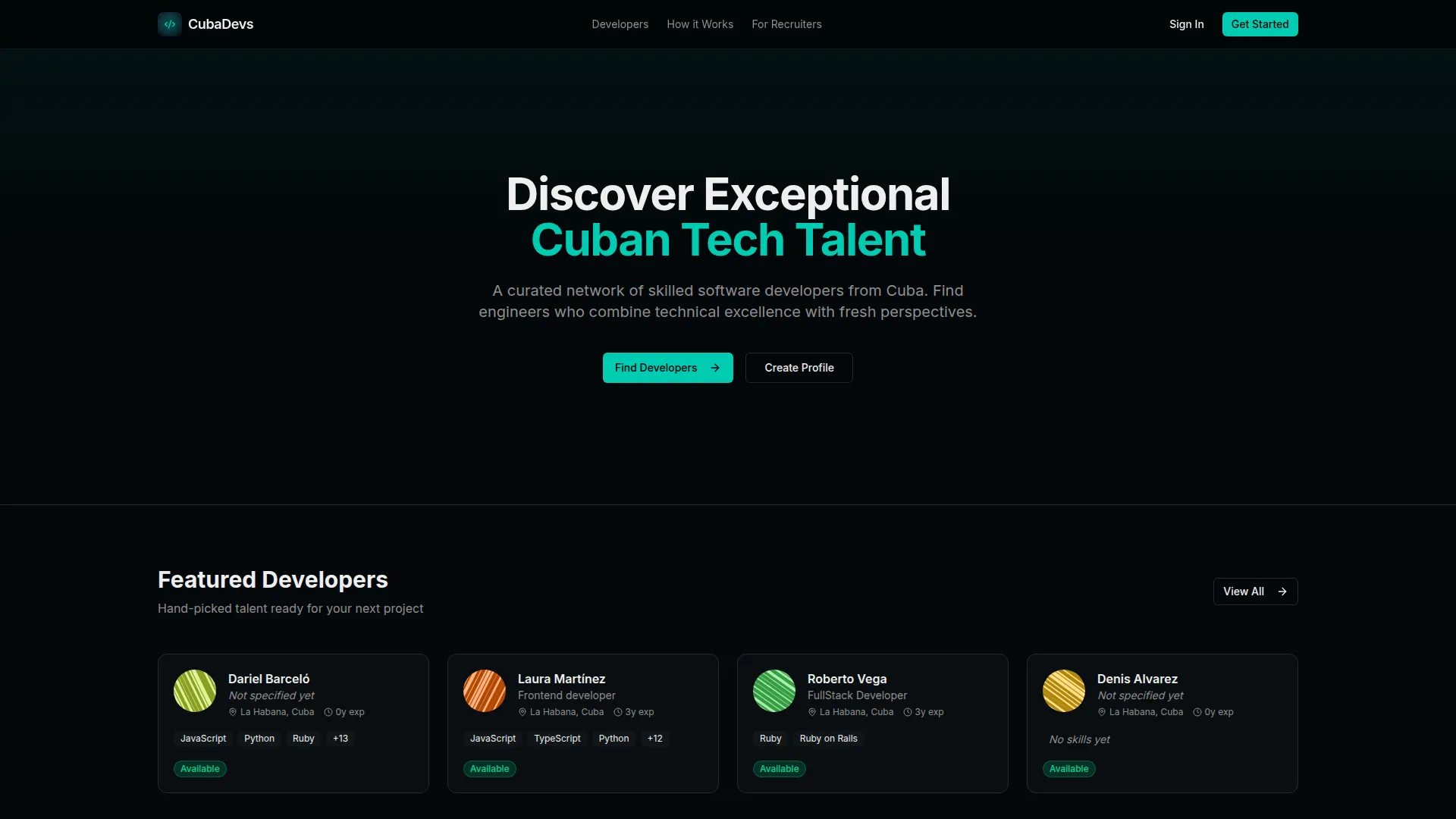 CubaDevs — project visual
